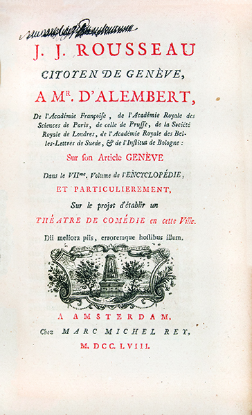 1 Lettre sur la musique françoise i e française S l 1753 2 f